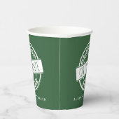 Aangepast, eenvoudig groen Afstuderen Papieren Bekers (Rechts)