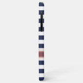 Aangepast, eenvoudig Klassiek blauw, gestreept pat Case-Mate iPhone Case (Achterkant/links)