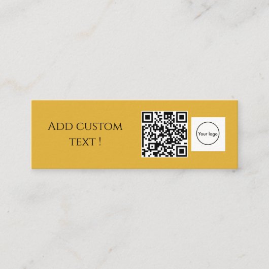 Aangepast, eenvoudig qr-code bladwijzer business m mini visitekaartje (Voorkant)