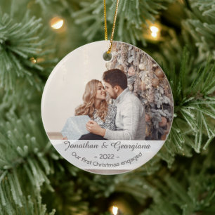 Aangepast eerste kerstfeest in 2022 met fotovakant keramisch ornament