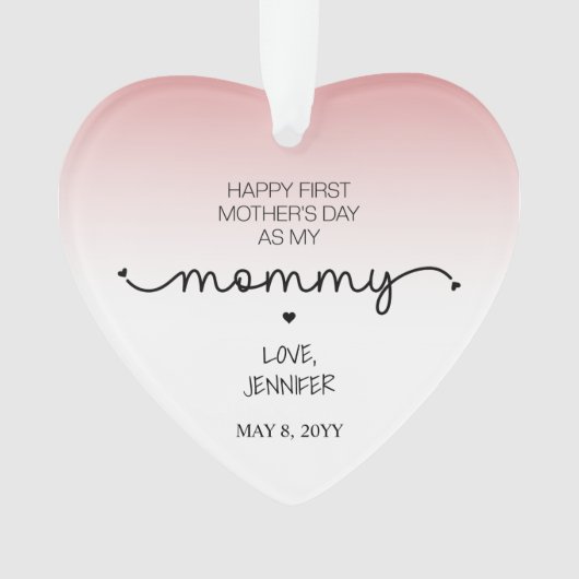 Aangepast eerste Moederdag cadeau nieuw mammie Ornament (voorkant)