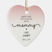 Aangepast eerste Moederdag nieuwe mammie Keepomwil Keramisch Ornament (Rechts)