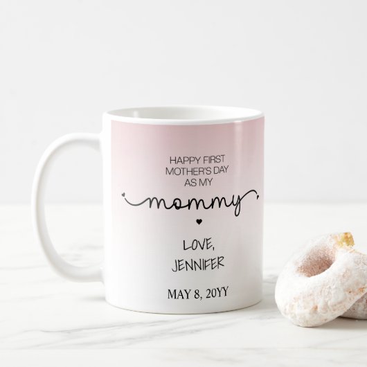 Aangepast eerste Moederdag nieuwe mammie Keepomwil Koffiemok (Met donut)
