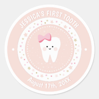 Aangepast eerste tienduizend kindermeisje ronde sticker