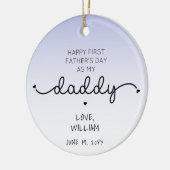 Aangepast eerste Vaderdag nieuwe cadeaubon pappa Keramisch Ornament (Links)