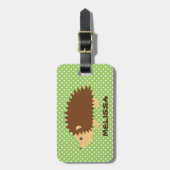 Aangepast egel-bagagelabel voor kinderen bagagelabel (Voorkant verticaal)