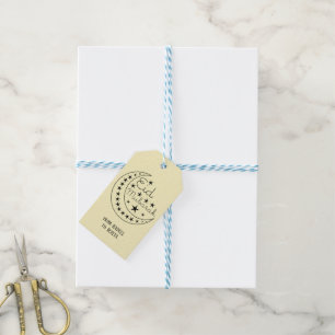 Aangepast Eid Mubarak Cute Yellow Eid Gift Label Cadeaulabel