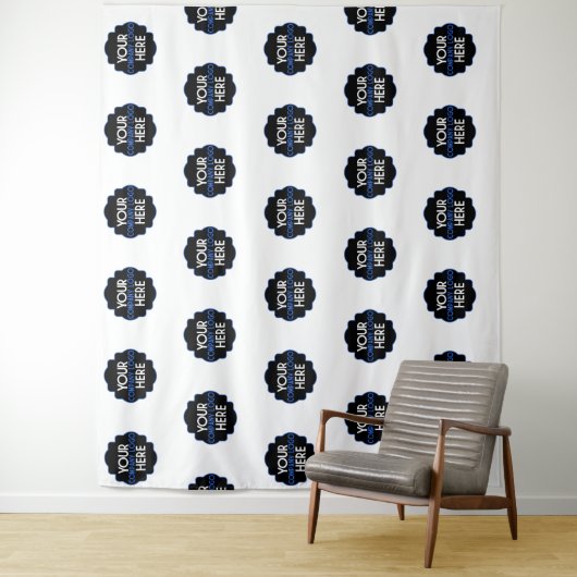 Aangepast eigen bedrijfslogo stap- en herhalingsac wandkleed (In situ)