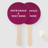 Aangepast, eigen foto- en teksthandschrift handwaaier (Voorkant en achterkant)