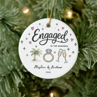 Aangepast Eiland Verlovingsornament Keramisch Ornament
