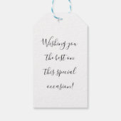 Aangepast elegant gift label cadeaulabel (Achterkant)