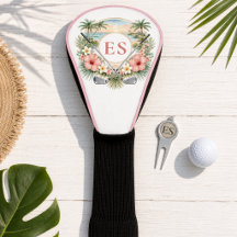 Aangepast Elegant Monogram Strand Kust Golf Thema