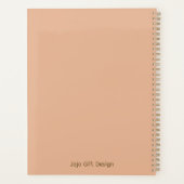 Aangepast elegant roze bruine tekst modern schatti planner (Achterkant)