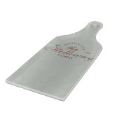 Aangepast Elegant Script Achternaam Hostess Gift Snijplank (Hoek)