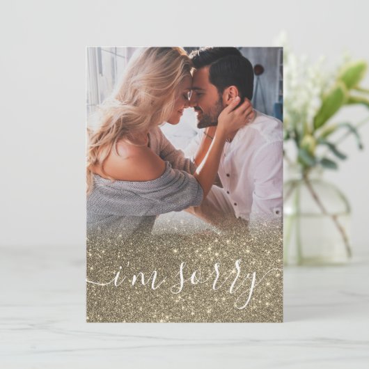 Aangepast elegante foto Het spijt me dat ik Kaart (Staand voorkant)