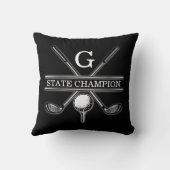 Aangepast elegante minimalistische golf monogram o kussen (Achterkant)
