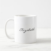 Aangepast elegante moderne Jouw naam hier Sjabloon Koffiemok (Links)