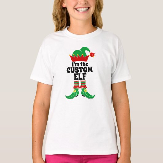 Aangepast Elf ik ben de Eigen Elf Creëer je eigen T-shirt (Voorkant)