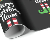Aangepast Elf Pattern-aangepast kerstpakket Cadeaupapier (Rol Hoek)