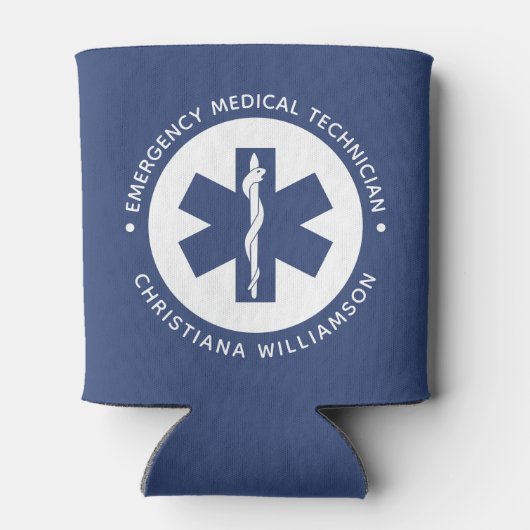 Aangepast EMT-symbool noodmedisch technicus Blikjeskoeler (Achterkant)