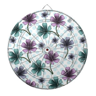 Aangepast en gepersonaliseerd bloempatroon dartbord