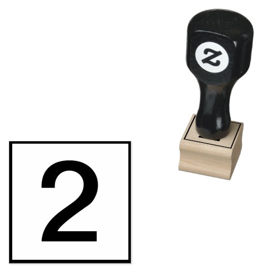 Aangepast enkel nummer rubberstempel (Gestempeld)
