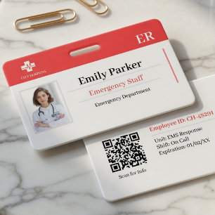 Aangepast ER ID Badge Sjabloon   Spoedeisende Hulp
