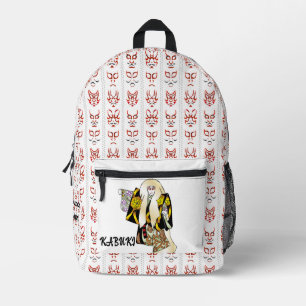 Aangepast Esthetisch Japans kabuki patroon Bedrukte Rugzak