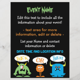 Aangepast evenementenmonsters flyer