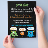 Aangepast evenementenmonsters flyer (Hand)