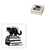 Aangepast Ex Libris,  Kat Boek Rubberstempel (Gestempeld)