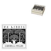 Aangepast Ex Libris,  Trees Book Rubberstempel (Gestempeld)