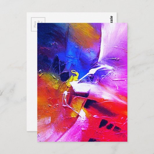 Aangepast expressionistisch modern Abstract kunsts Briefkaart (Voorkant / Achterkant)