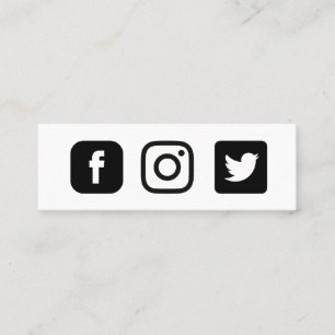 Aangepast Facebook Instagram Twitter Mini Visitekaartje