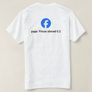 Aangepast Facebook-pagologo en naam personaliseerb T-shirt