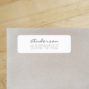 Aangepast familiefamilieschrift Grijs Schrift Reto Etiket