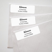 Aangepast familienaam Adres zwart wit