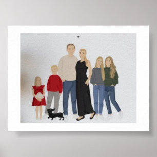 Aangepast familieportret poster