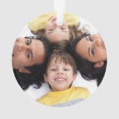 Aangepast FAMILY Gold Script 2 Photo Keepomwille O Ornament (achterkant)