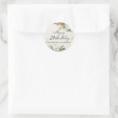 Aangepast feestje voor 21e verjaardag Witte winter Ronde Sticker (Tas)