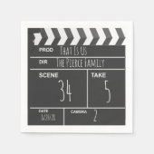 Aangepast filmklapbord voor thuisbioscoop servetten (Voorkant)