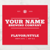 Aangepast flesetiket bier, wijn, kombucha, frisdra bier etiket (Enkel label)