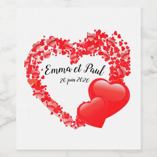 Aangepast flesetiket op jubileum wijn etiket (Enkel label)