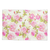 Aangepast flessenpatroon oud Roos Monogram Pillow  Kussensloop (Achterkant)