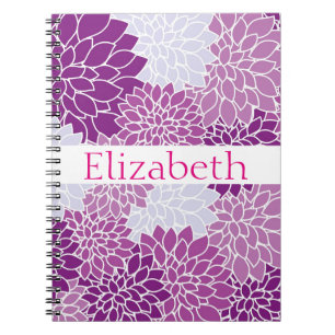 Aangepast flessenpatroon roze wit Paars Notitieboek