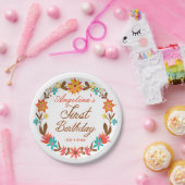 Aangepast Floral met 1e verjaardag Bord papier (Feest)