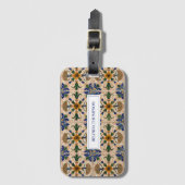 Aangepast  Floral Pattern-patroon voor de Middella Bagagelabel (Voorkant (verticaal))