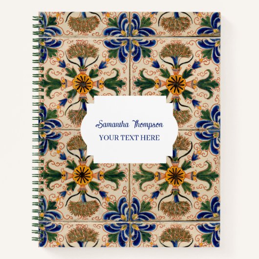 Aangepast  Floral Pattern-patroon voor de Middella Notitieboek (Voorkant)
