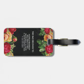 Aangepast  Floral Reis Bagagelabel (Achterkant horizontaal)