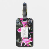 Aangepast floreel label, personaliseren bagagelabel (Achterkant verticaal)